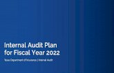 Internal Audit Plan for Fiscal Year 2022