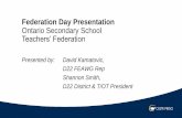 Federation Day Presentation Ontario Secondary School ...