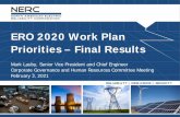 ERO 2020 Work Plan Priorities – Final Results