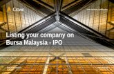 Listing your company on Bursa Malaysia - IPO
