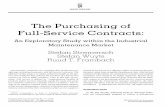 The Purchasing of Full-Service Contracts