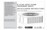 AS AN INDICATION OF IMPORTANT SAFETY R-410A HEAT PUMP ...