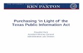 Purchasing ‘in Light of’ the Texas Public Information Act