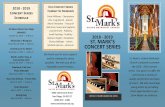 2018 2019 ST. MARK S ONERT SERIES - St. Mark's United ...