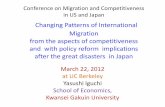 Changing Patterns of International Migration from the ...