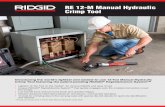RE 12-M Manual Hydraulic Crimp Tool