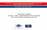 Guidelines for the administration of blood products 2nd ...