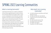 SPRING 2022 Learning Communities