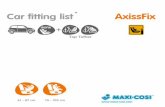 Car fitting list AxissFix - Maxi-Cosi