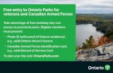 Free entry to Ontario Parks for veterans and Canadian ...