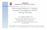 Reversing Delbrück: Using A Genetics Paradigm in SUSY ...