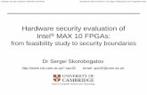 Hardware security evaluation of Intel MAX 10 FPGAs