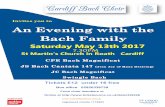 Cardiff Sach Invites you to An Evening with the Bach ...