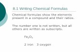 8.1 Writing Chemical Formulas