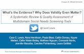 What’s the Evidence? Why Does Validity Even Matter?