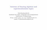 Varieties of Heyting algebras and superintuitionistic logics