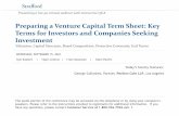 Preparing a Venture Capital Term Sheet: Key Terms for ...