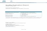 Quality Evaluation Report