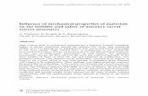 Influence of mechanical properties of materials on the ...