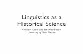 Linguistics as a Historical Science