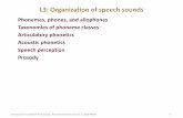 L3: Organization of speech sounds