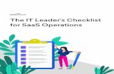 The IT Leader’s Checklist for SaaS Operations