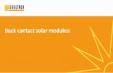 Back contact solar modules