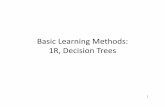 Basic Learning Methods: 1R, Decision