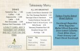Takeaway Menu - Welcome to Vanessa Delicatessen & Café