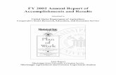 FY 2002 Annual Report of Accomplishments and Results