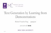 Text Generation by Learning from Demonstrations