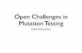 Open Challenges in Mutation Testing