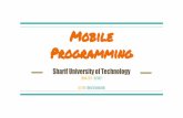 Programming Mobile Lecturer: Omid Jafarinezhad ... - Sharif