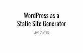 WordPress as a Static Site Generator