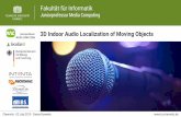 3D Indoor Audio Localization of Moving Objects