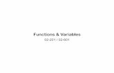 Functions & Variables
