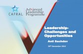 Leadership- Challenges and Opportunities