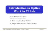 Introduction to Optics Work in Y1Lab - Imperial