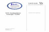 Varian 571 Ionization Gauge Tube, Instruction Manual