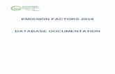 EMISSION FACTORS 2018 DATABASE DOCUMENTATION