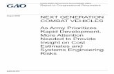 GAO-20-579, Next Generation Combat Vehicles: As Army ...