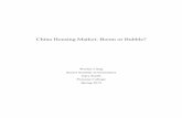 China Housing Market: Boom or Bubble?