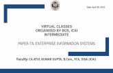 VIRTUAL CLASSES ORGANISED BY BOS, ICAI INTERMEDIATE