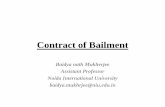 Contract of Bailment - NIU
