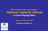 ARC’s Multi-modal LOS Analysis Highway Capacity Manual