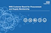 NHS Customer Board for Procurement and Supply Membership