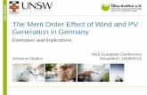 The Merit Order Effect of Wind and PV Generation in Germany