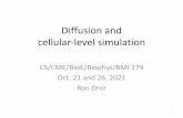 Diffusion and cellular-level simulation