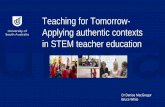 Teaching for Tomorrow- Applying authentic contexts in STEM ...
