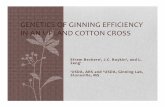 GENETICS OF GINNING EFFICIENCY IN AN UPLAND COTTON …
